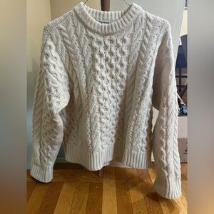 Hill House Cable Knit Turtleneck Sweater - Cream